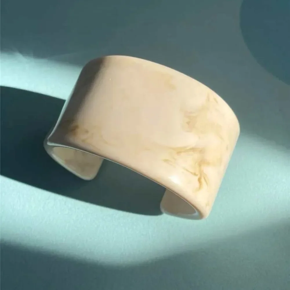 Beach Vacay Resort Bohemian Marble Minimalist Cuff Bangle